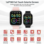 Smart Watch, Fitness Tracker 1.69" Touch Screen Smartwatch Fitness Watch Heart Rate Monitor/Pedometer/Sleep Monitor.