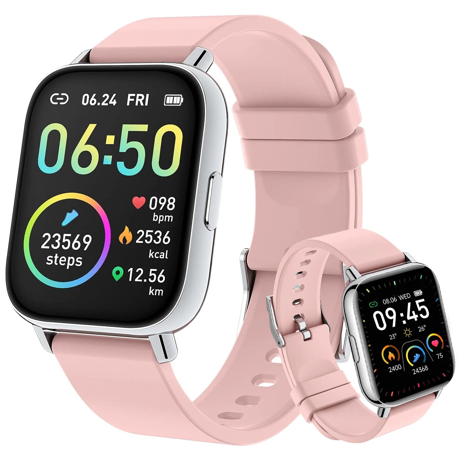 Smart Watch, Fitness Tracker 1.69" Touch Screen Smartwatch Fitness Watch Heart Rate Monitor/Pedometer/Sleep Monitor.