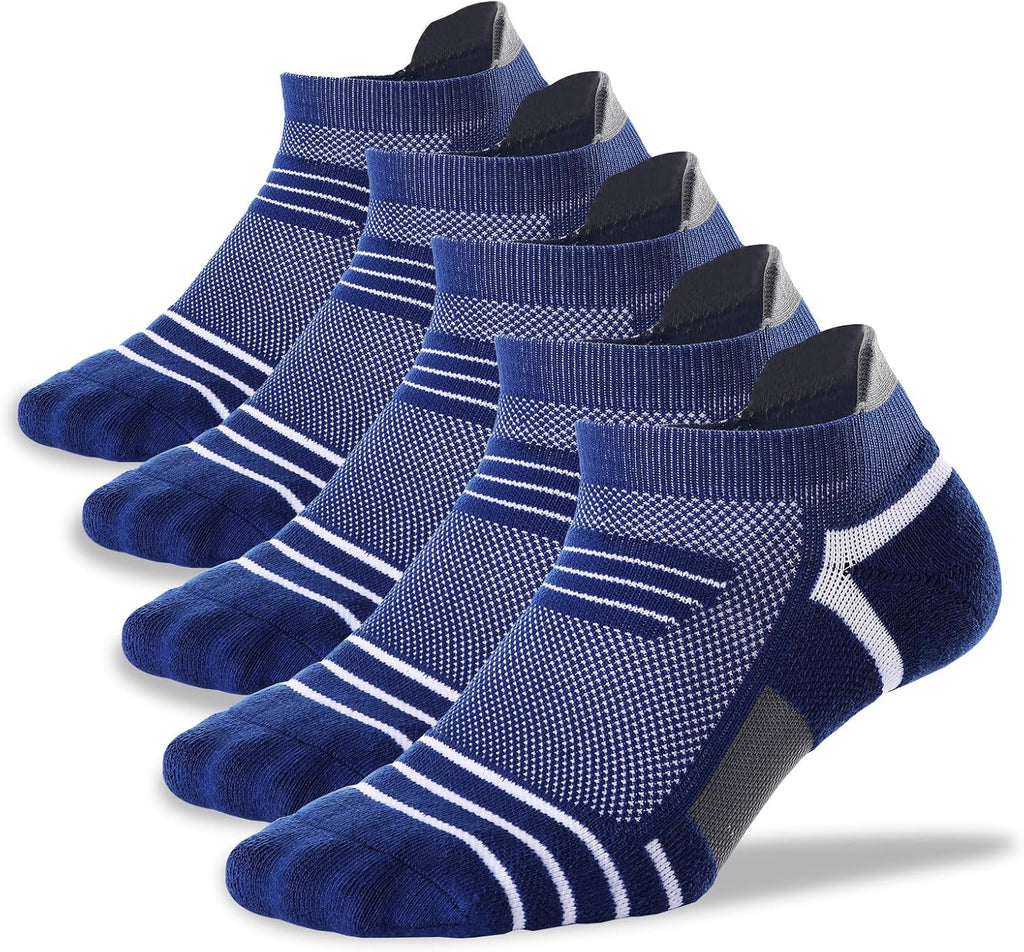 Ankle Compression Socks, Copper Yarn Low Cut Training Socks, Odor Free Moisture-Wicking Arch Support Cushion