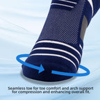 Ankle Compression Socks, Copper Yarn Low Cut Training Socks, Odor Free Moisture-Wicking Arch Support Cushion