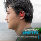Go Sport+ Wireless Workout Earbuds, 35 Hr Playtime, Secure Earhook, Custom Sound & Controls, Coral