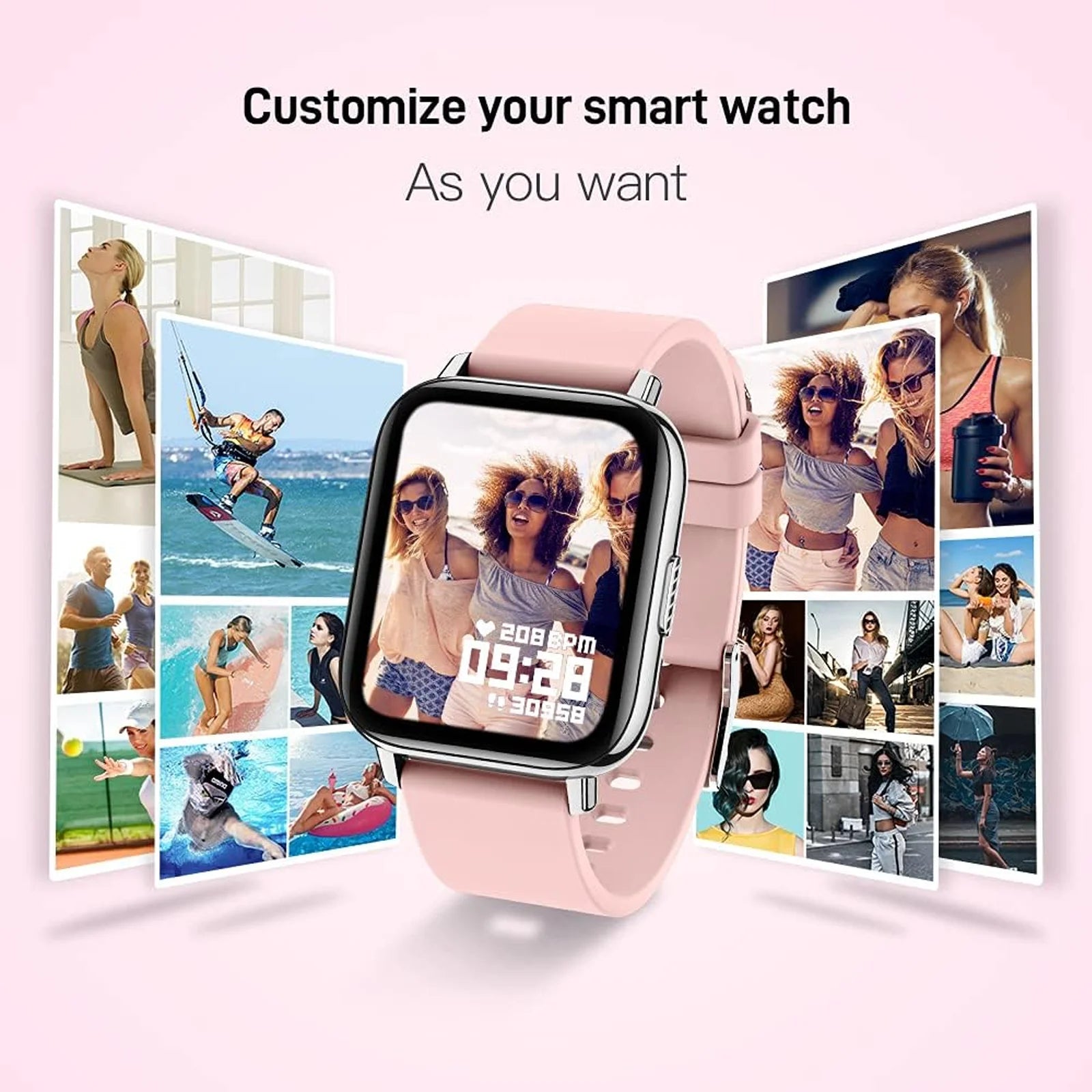 Smart Watch, Fitness Tracker 1.69" Touch Screen Smartwatch Fitness Watch Heart Rate Monitor/Pedometer/Sleep Monitor.