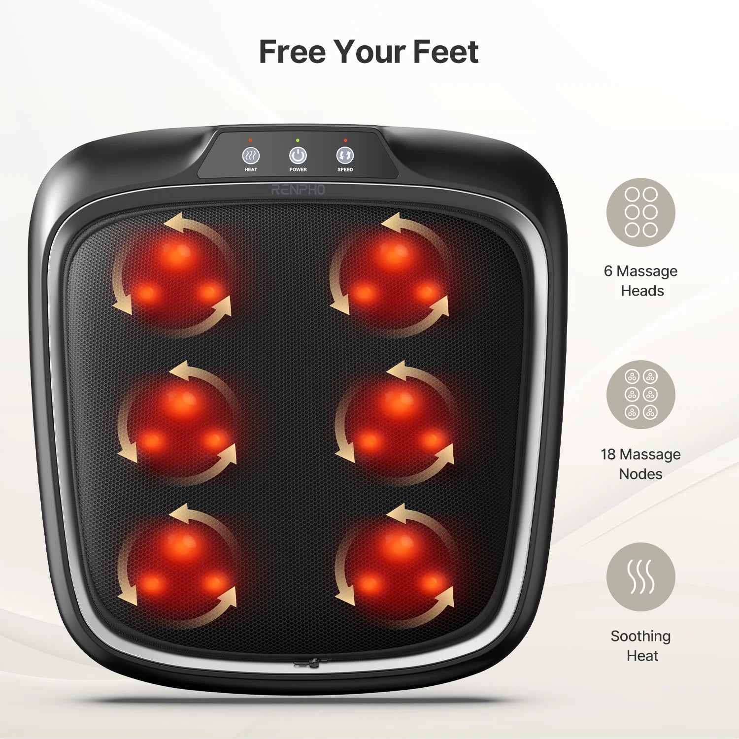 Foot Massager with Heat,Shiatsu Foot Massager for Circulation,Foot & Back Massager, Foot Warmer and Massager for Neuropathy Muscle Pain Relief, Plantar Fasciitis,Birthday Gifts for Dad and Mon