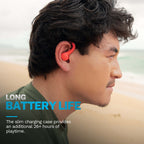 Go Sport+ Wireless Workout Earbuds, 35 Hr Playtime, Secure Earhook, Custom Sound & Controls, Coral