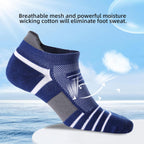 Ankle Compression Socks, Copper Yarn Low Cut Training Socks, Odor Free Moisture-Wicking Arch Support Cushion