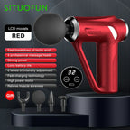 SITUOFUN Massage Gun 32 Levels Deep Tissue Neck Body Back Muscle Sport Electric Pistol Massager Exercise Relaxation Pain Relief