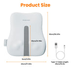 1 Set Shiatsu Back Massager 3D Deep Tissue Kneading Massage Pillow Cordless USB Rechargeable with 3 Massaging Modes 2 Heating Levels 10Mins Auto-Off for Back Shoulder Waist Lumbar No Chair