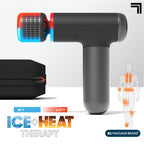 ® Powerboost® Pro+ Compact Hot & Cold Percussion Massager with Dual-Temperature Hot + Cold Massage Node, 6 Speed Settings, 4 Unique Attachments, Portable Design with Carrying Case