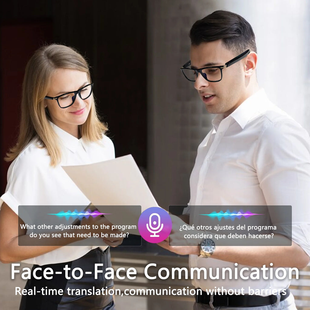 AI Smart Glasses,Ai Chat Deepseek R1 and Gemini-2.5 with 164 Translations Supported,Bluetooth Glasses for Men Women,Music Playback & Hands-Free Calling,Physical Color Changing Lens,Ip67 Waterproof